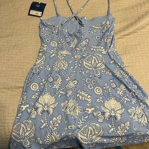 Roller Rabbit Sky Blue Floral Mini Dress